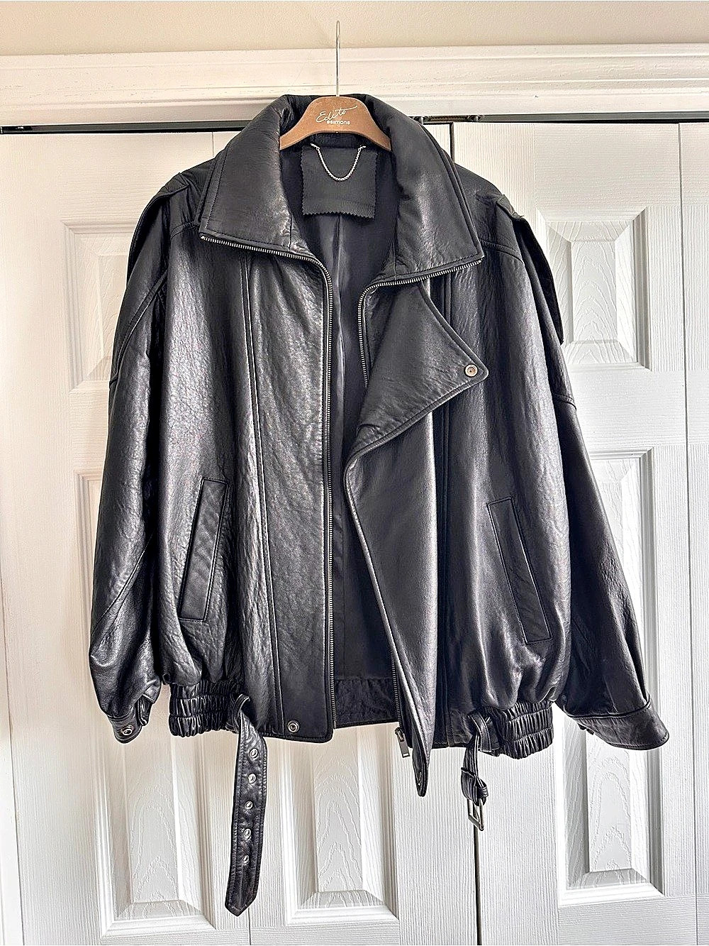 Black Moto Leather Jacket Like New